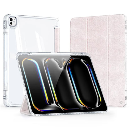 DUX DUCIS Unid Series For iPad Pro 13 (2024) Clear Tablet Case TPU+PC+PU Auto Wake / Sleep Cover with Pen Slot