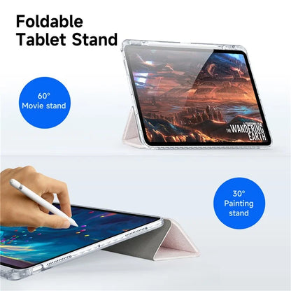 DUX DUCIS Unid Series For iPad Pro 13 (2024) Clear Tablet Case TPU+PC+PU Auto Wake / Sleep Cover with Pen Slot