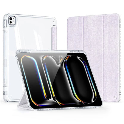 DUX DUCIS Unid Series For iPad Pro 13 (2024) Clear Tablet Case TPU+PC+PU Auto Wake / Sleep Cover with Pen Slot