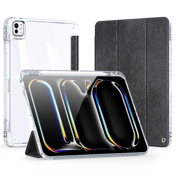 DUX DUCIS Unid Series For iPad Pro 11 (2024) Clear Case TPU+PC+Leather Cover with Auto Wake / Sleep