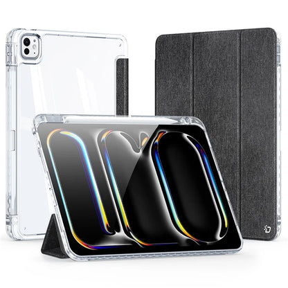 DUX DUCIS Unid Series For iPad Pro 11 (2024) Clear Case TPU+PC+Leather Cover with Auto Wake / Sleep