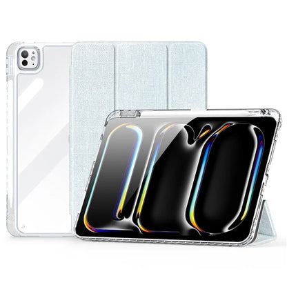DUX DUCIS Unid Series For iPad Pro 11 (2024) Clear Case TPU+PC+Leather Cover with Auto Wake / Sleep