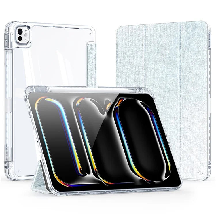 DUX DUCIS Unid Series For iPad Pro 11 (2024) Clear Case TPU+PC+Leather Cover with Auto Wake / Sleep