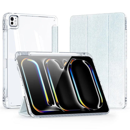 DUX DUCIS Unid Series For iPad Pro 11 (2024) Clear Case TPU+PC+Leather Cover with Auto Wake / Sleep