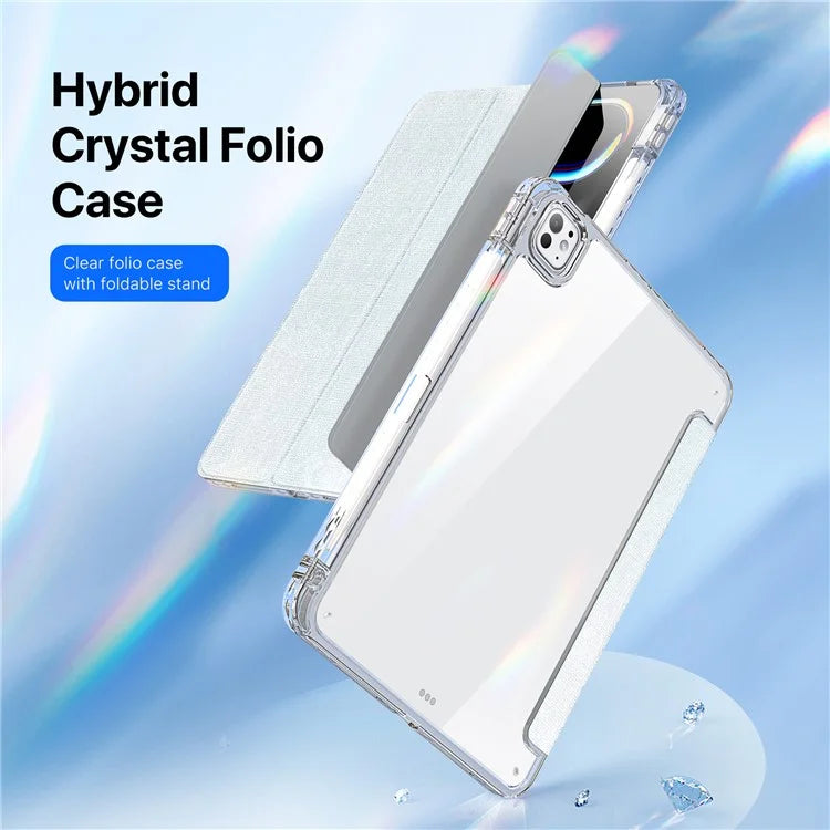DUX DUCIS Unid Series For iPad Pro 11 (2024) Clear Case TPU+PC+Leather Cover with Auto Wake / Sleep