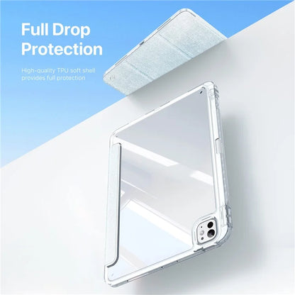 DUX DUCIS Unid Series For iPad Pro 11 (2024) Clear Case TPU+PC+Leather Cover with Auto Wake / Sleep