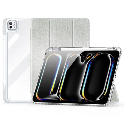 DUX DUCIS Unid Series For iPad Pro 11 (2024) Clear Case TPU+PC+Leather Cover with Auto Wake / Sleep