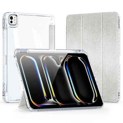 DUX DUCIS Unid Series For iPad Pro 11 (2024) Clear Case TPU+PC+Leather Cover with Auto Wake / Sleep