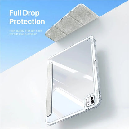 DUX DUCIS Unid Series For iPad Pro 11 (2024) Clear Case TPU+PC+Leather Cover with Auto Wake / Sleep