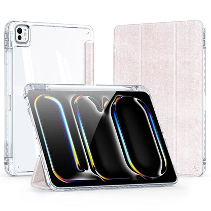 DUX DUCIS Unid Series For iPad Pro 11 (2024) Clear Case TPU+PC+Leather Cover with Auto Wake / Sleep