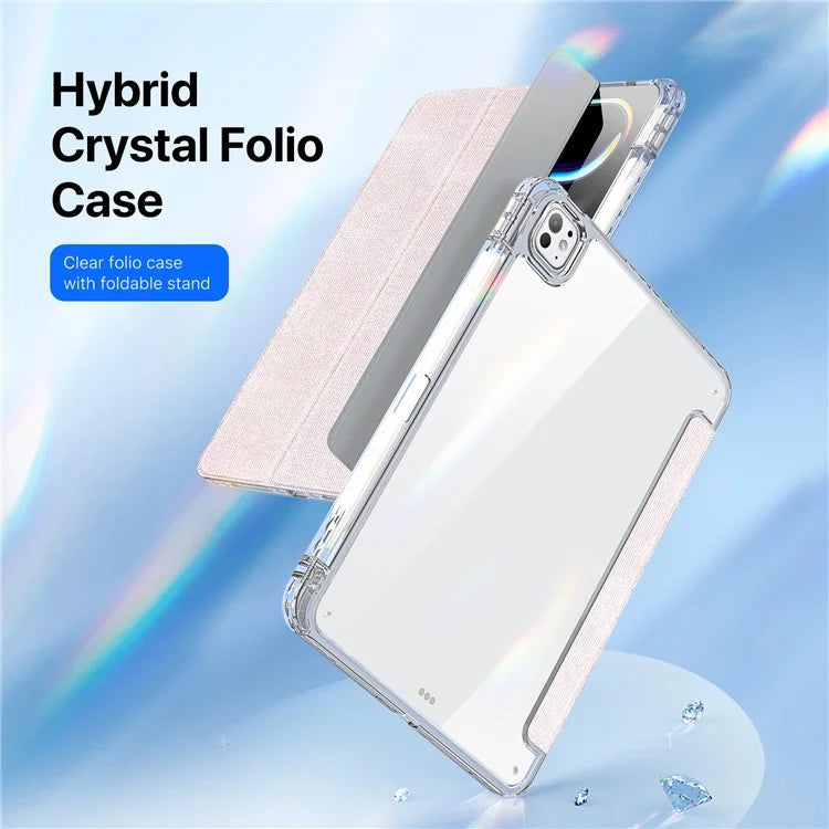 DUX DUCIS Unid Series For iPad Pro 11 (2024) Clear Case TPU+PC+Leather Cover with Auto Wake / Sleep