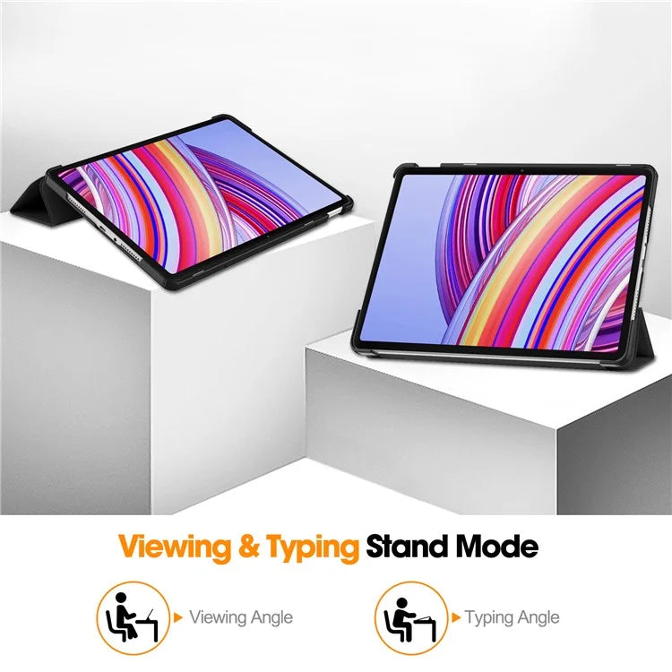 For Xiaomi Redmi Pad Pro / Redmi Pad Pro 5G / Poco Pad Case Tri-Fold Stand Leather Tablet Cover with Auto Wake / Sleep