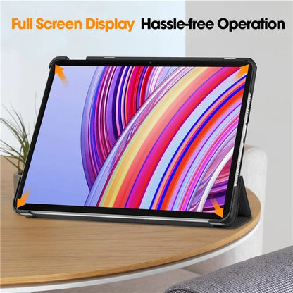 For Xiaomi Redmi Pad Pro / Redmi Pad Pro 5G / Poco Pad Case Tri-Fold Stand Leather Tablet Cover with Auto Wake / Sleep