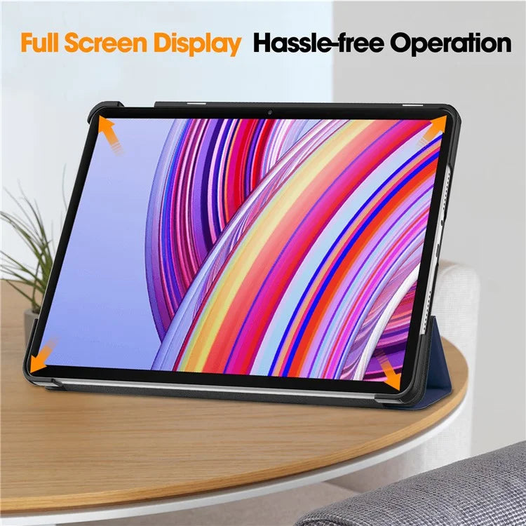 For Xiaomi Redmi Pad Pro / Redmi Pad Pro 5G / Poco Pad Case Tri-Fold Stand Leather Tablet Cover with Auto Wake / Sleep