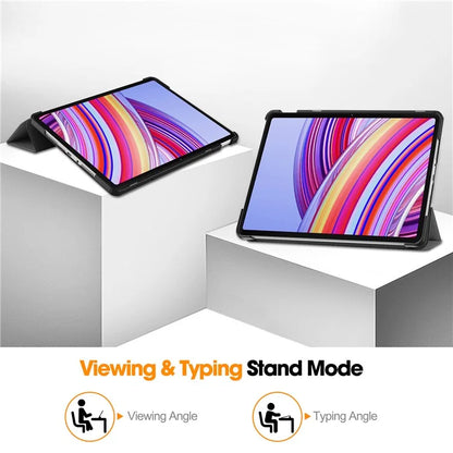 For Xiaomi Redmi Pad Pro / Redmi Pad Pro 5G / Poco Pad Case Tri-Fold Stand Leather Tablet Cover with Auto Wake / Sleep
