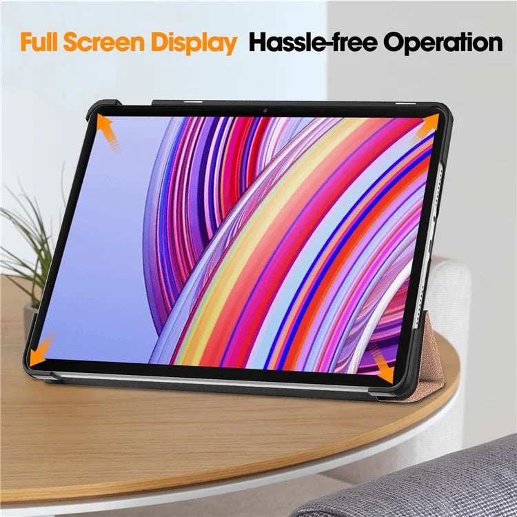For Xiaomi Redmi Pad Pro / Redmi Pad Pro 5G / Poco Pad Case Tri-Fold Stand Leather Tablet Cover with Auto Wake / Sleep
