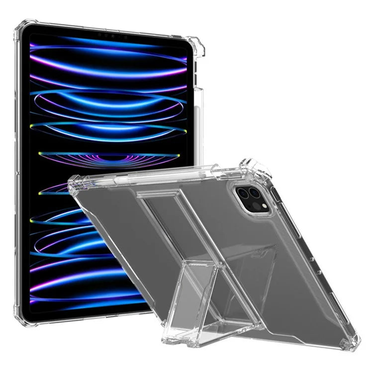 For iPad Pro 11-inch (2022)(2021)(2020)(2018) Case Anti-collision PC Kickstand Cover with Airbag Corner