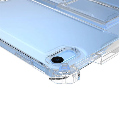For iPad 10.9 (2022) Tablet Case Clear TPU Airbag Corners Drop Protection Cover with PC Kickstand
