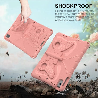 For iPad 10.2 (2021) / (2020) / (2019) / iPad Air 10.5 inch (2019) Case Butterfly Kickstand EVA Tablet Cover with Lanyard