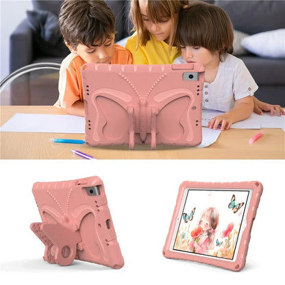 For iPad 10.2 (2021) / (2020) / (2019) / iPad Air 10.5 inch (2019) Case Butterfly Kickstand EVA Tablet Cover with Lanyard