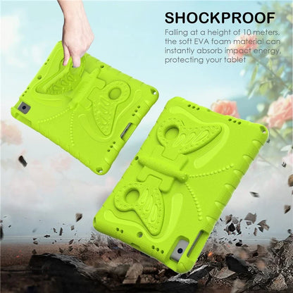 For iPad 10.2 (2021) / (2020) / (2019) / iPad Air 10.5 inch (2019) Case Butterfly Kickstand EVA Tablet Cover with Lanyard