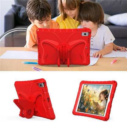 For iPad 10.2 (2021) / (2020) / (2019) / iPad Air 10.5 inch (2019) Case Butterfly Kickstand EVA Tablet Cover with Lanyard