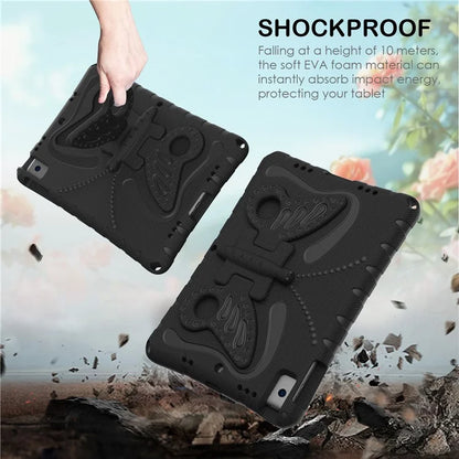 For iPad 10.2 (2021) / (2020) / (2019) / iPad Air 10.5 inch (2019) Case Butterfly Kickstand EVA Tablet Cover with Lanyard