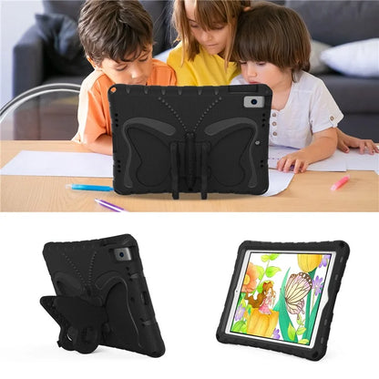 For iPad 10.2 (2021) / (2020) / (2019) / iPad Air 10.5 inch (2019) Case Butterfly Kickstand EVA Tablet Cover with Lanyard