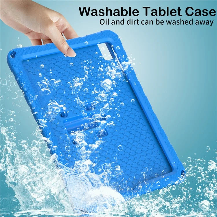 For iPad 10.2 (2021) / (2020) / (2019) / iPad Air 10.5 inch (2019) Case Butterfly Kickstand EVA Tablet Cover with Lanyard