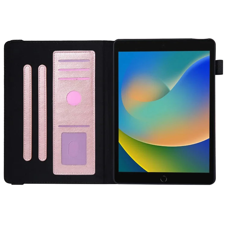 For iPad 10.2 (2021) / (2020) / (2019) / iPad Air 10.5 inch (2019) / Pro 10.5-inch (2017) Case Card Slots Leather Tablet Cover