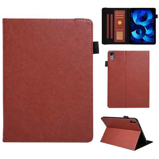 For iPad 10.9 (2022) Shockproof Case Card Slots Tablet Leather Flip Cover with Pens Holder