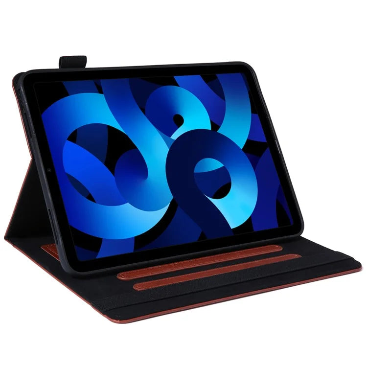 For iPad 10.9 (2022) Shockproof Case Card Slots Tablet Leather Flip Cover with Pens Holder