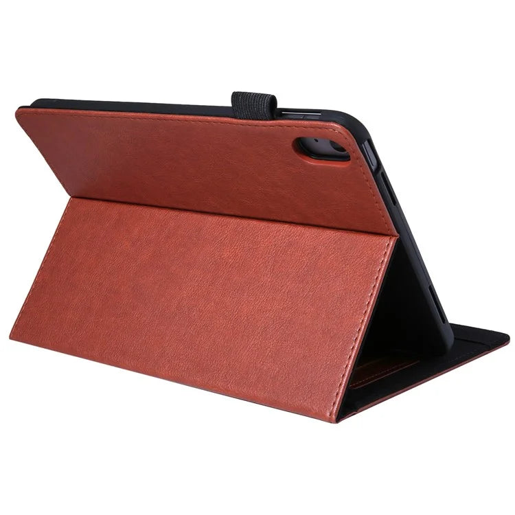For iPad 10.9 (2022) Shockproof Case Card Slots Tablet Leather Flip Cover with Pens Holder