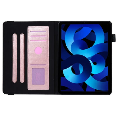 For iPad 10.9 (2022) Shockproof Case Card Slots Tablet Leather Flip Cover with Pens Holder
