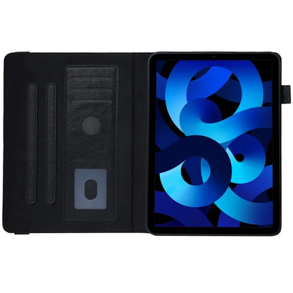 For iPad 10.9 (2022) Shockproof Case Card Slots Tablet Leather Flip Cover with Pens Holder
