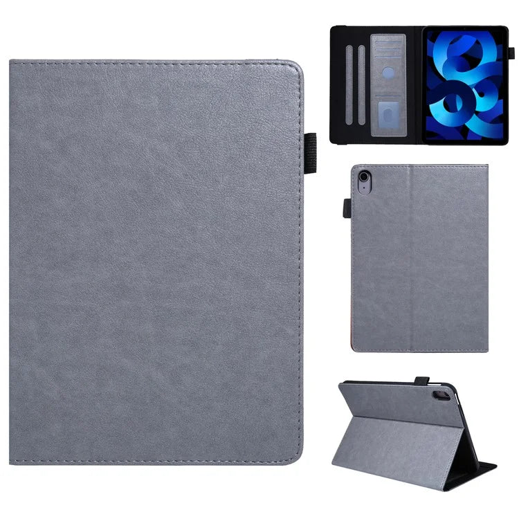 For iPad 10.9 (2022) Shockproof Case Card Slots Tablet Leather Flip Cover with Pens Holder