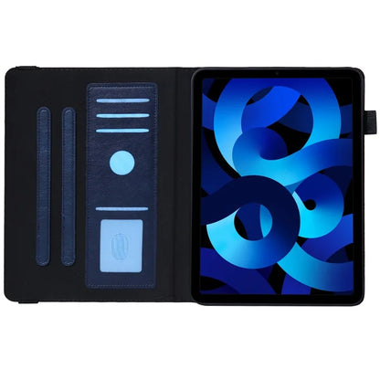 For iPad 10.9 (2022) Shockproof Case Card Slots Tablet Leather Flip Cover with Pens Holder