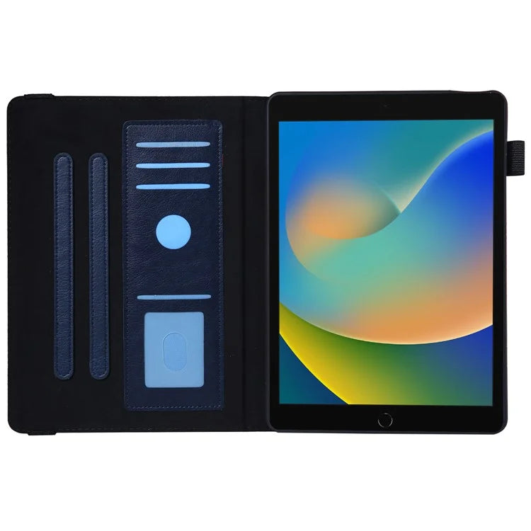 For iPad Air (2013)  /  Air 2  /  iPad 9.7-inch (2017)  /  (2018) Tablet Case Leather Card Holders Flip Stand Cover