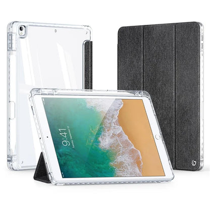 DUX DUCIS Unid Series For iPad 10.2 (2021) / (2020) / (2019) / iPad Air 10.5 inch (2019) / Pro 10.5-inch (2017) Leather Case Clear Back Cover