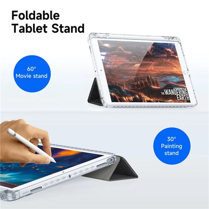 DUX DUCIS Unid Series For iPad 10.2 (2021) / (2020) / (2019) / iPad Air 10.5 inch (2019) / Pro 10.5-inch (2017) Leather Case Clear Back Cover