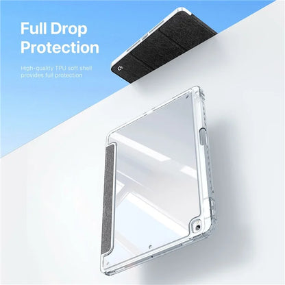 DUX DUCIS Unid Series For iPad 10.2 (2021) / (2020) / (2019) / iPad Air 10.5 inch (2019) / Pro 10.5-inch (2017) Leather Case Clear Back Cover