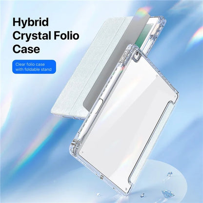 DUX DUCIS Unid Series For iPad 10.2 (2021) / (2020) / (2019) / iPad Air 10.5 inch (2019) / Pro 10.5-inch (2017) Leather Case Clear Back Cover