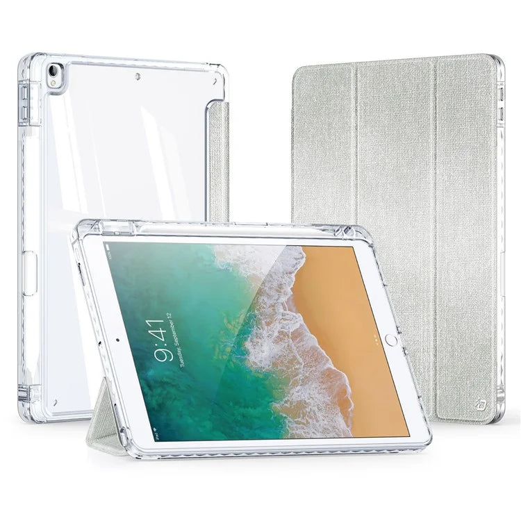 DUX DUCIS Unid Series For iPad 10.2 (2021) / (2020) / (2019) / iPad Air 10.5 inch (2019) / Pro 10.5-inch (2017) Leather Case Clear Back Cover