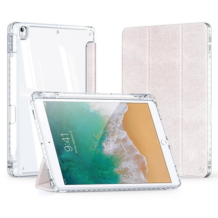 DUX DUCIS Unid Series For iPad 10.2 (2021) / (2020) / (2019) / iPad Air 10.5 inch (2019) / Pro 10.5-inch (2017) Leather Case Clear Back Cover