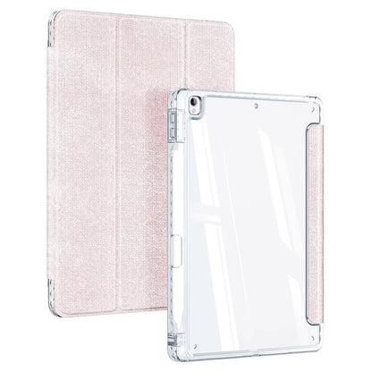 DUX DUCIS Unid Series For iPad 10.2 (2021) / (2020) / (2019) / iPad Air 10.5 inch (2019) / Pro 10.5-inch (2017) Leather Case Clear Back Cover