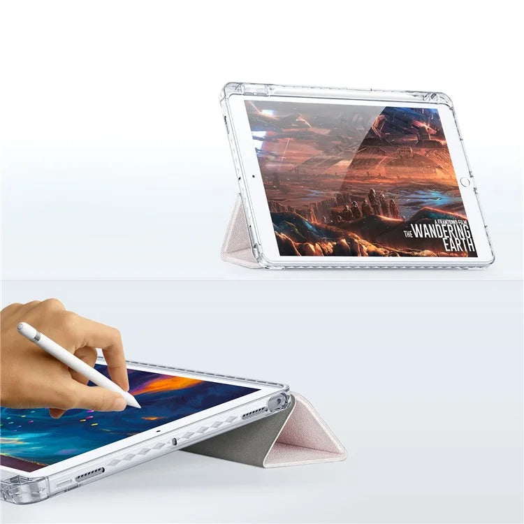 DUX DUCIS Unid Series For iPad 10.2 (2021) / (2020) / (2019) / iPad Air 10.5 inch (2019) / Pro 10.5-inch (2017) Leather Case Clear Back Cover