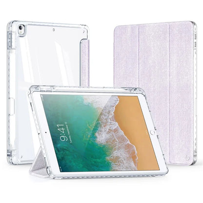 DUX DUCIS Unid Series For iPad 10.2 (2021) / (2020) / (2019) / iPad Air 10.5 inch (2019) / Pro 10.5-inch (2017) Leather Case Clear Back Cover