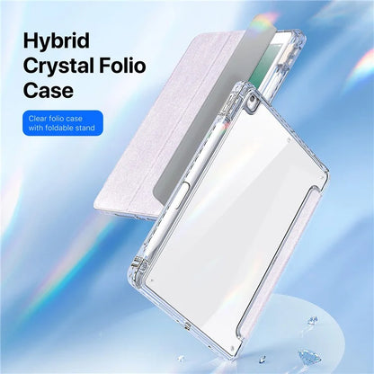 DUX DUCIS Unid Series For iPad 10.2 (2021) / (2020) / (2019) / iPad Air 10.5 inch (2019) / Pro 10.5-inch (2017) Leather Case Clear Back Cover