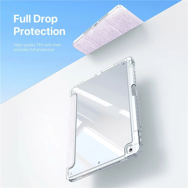 DUX DUCIS Unid Series For iPad 10.2 (2021) / (2020) / (2019) / iPad Air 10.5 inch (2019) / Pro 10.5-inch (2017) Leather Case Clear Back Cover