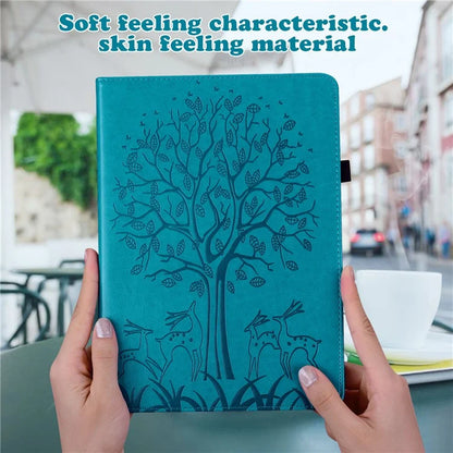 For Honor Pad X9 Case PU Leather Tree Deer Pattern Folding Stand Tablet Cover